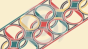Abstract circular border pattern, elegant geometric motif. vector design Generative AI
