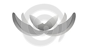 Abstract Circular Data Flow Network Icon, vector design Generative AI