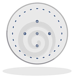 Abstract Circular Design with Central Dots and Outer Dotted Circle