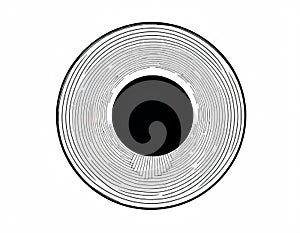 Abstract Circular Design with Concentric Lines