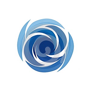 Abstract circular design with overlapping spiral shapes creating a vortex-like effect.