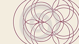 Abstract Circular Geometric Interlocking Pattern, vector design Generative AI