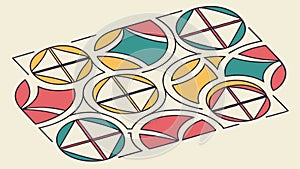 Abstract Circular Geometric Pattern Background, vector design Generative AI
