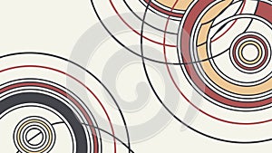 Abstract circular geometric pattern design, vector design Generative AI