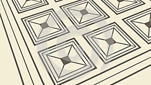 Abstract Circular Geometric Pattern, Symmetrical Repeating Design, vector design Generative AI