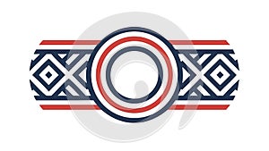 Abstract circular geometric pattern with 'X' elements, modern tribal design, vector design Generative AI