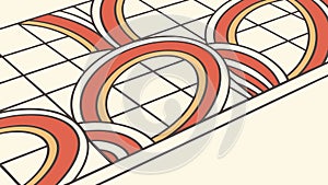 Abstract Circular Grid Pattern, Intersecting Lines, vector design Generative AI