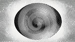 Abstract circular halftone pattern with optical illusion effect