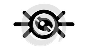 Abstract Circular Icon - Intersecting Lines Design, vector design Generative AI