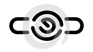Abstract Circular Interlocking Link Vector Icon, vector design Generative AI