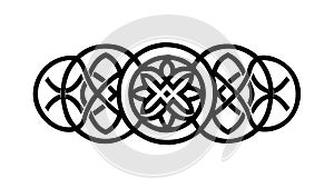 Abstract Circular Interlocking Pattern Decorative Art, vector design Generative AI