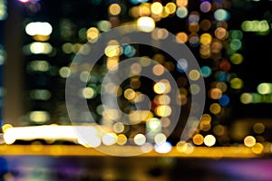 Abstract circular lights blurred bokeh background.