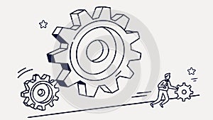 Abstract Circular Linear Pattern. Dynamic Interconnected Design, vector design Generative AI