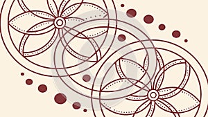 Abstract Circular Lines Geometric Pattern, vector design Generative AI