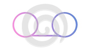 Abstract Circular Loop Icon for Continuous Cycle, vector design Generative AI