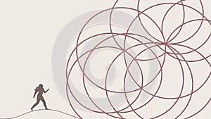 Abstract Circular Overlap Design Element Vector, vector design Generative AI