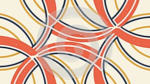 Abstract Circular Overlapping Lines Colorful Pattern, vector design Generative AI