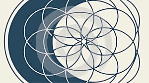 Abstract circular pattern, dynamic concentric rings and optical design, vector design Generative AI