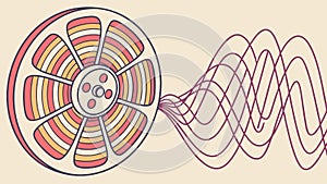 Abstract circular pattern, dynamic concentric rings and optical design, vector design Generative AI