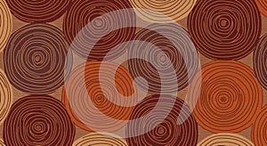 Abstract Circular Pattern in Earth Tones