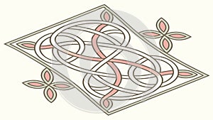 Abstract Circular Pattern with Floral Elements Vector for Decor, vector design Generative AI