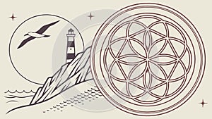 Abstract Circular Pattern with Interlocking Elements, Modern Design, vector design Generative AI