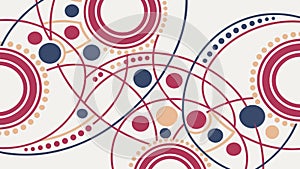 Abstract Circular Pattern Intersecting Lines Dots Vector, vector design Generative AI