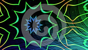 Abstract circular pattern,mandala art design,seamless geometric wall paper,line and colorful shape background