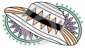 Abstract Circular Pattern, Modern Interlocking Design, vector design Generative AI