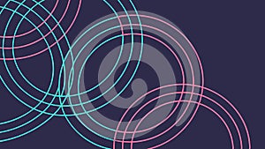 Abstract circular pattern with overlapping lines, modern art design vector design Generative AI