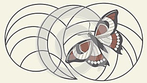 Abstract Circular Pattern. Spiraling Geometric Design, vector design Generative AI