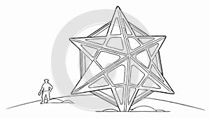 Abstract Circular Pattern, Tech Network Design, vector design Generative AI