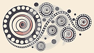 Abstract Circular Patterns, Interlocking Design, vector design Generative AI