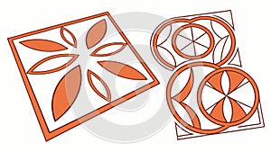 Abstract circular patterns, organic geometric design, vector design Generative AI