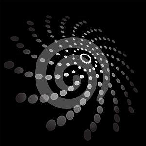 Abstract circular rotation circle dots pattern