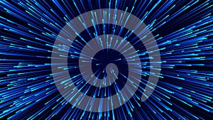 Abstract circular speed background. Starburst dynamic lines pattern. Abstract data flow background. 3D rendering