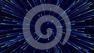 Abstract circular speed background. Starburst dynamic lines pattern. Abstract data flow background. 3D rendering