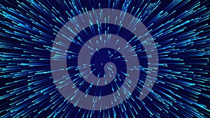 Abstract circular speed background. Starburst dynamic lines pattern. Abstract data flow background. 3D rendering