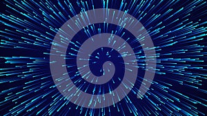 Abstract circular speed background. Starburst dynamic lines pattern. Abstract data flow background. 3D rendering