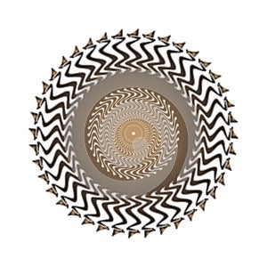 Abstract circular spiral transition fractal