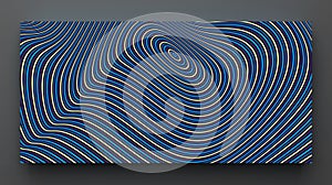 Abstract circular striped background. Pattern with optical illusion. 3D geometrical vector illustration