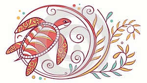 Abstract Circular Swirl Pattern Vector Art for Dynamic Backgrounds, vector design Generative AI