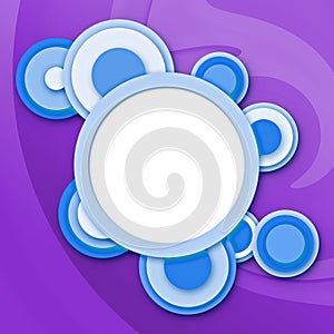 Abstract circular windows blue