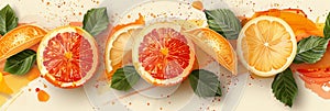 Abstract Citrus Fruit Background