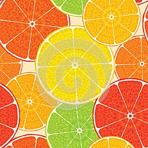 Abstract citrus high-detailed background. Seamless