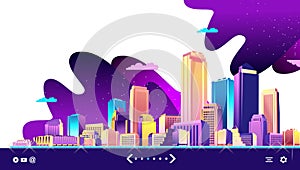 Abstract city banner