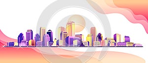 Abstract city banner