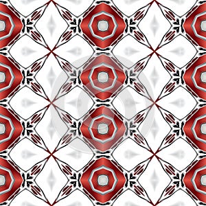 Abstract clean white texture or background with modern red pattern made seamless photo
