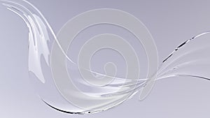 Abstract clear water flow wave on gray background
