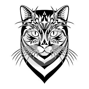 Abstract clipart cat for decoration design.